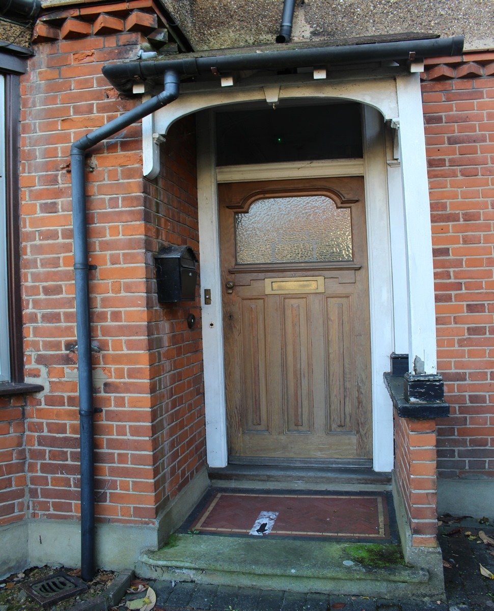 old solid wooden door with old locks 02